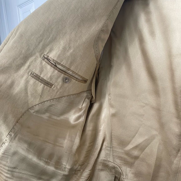 Banana Republic Mens Blazer Sport Coat Jacket Tan - Picture 4 of 7